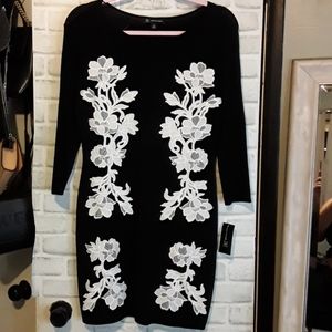I.N.C petite black long sleeve dress